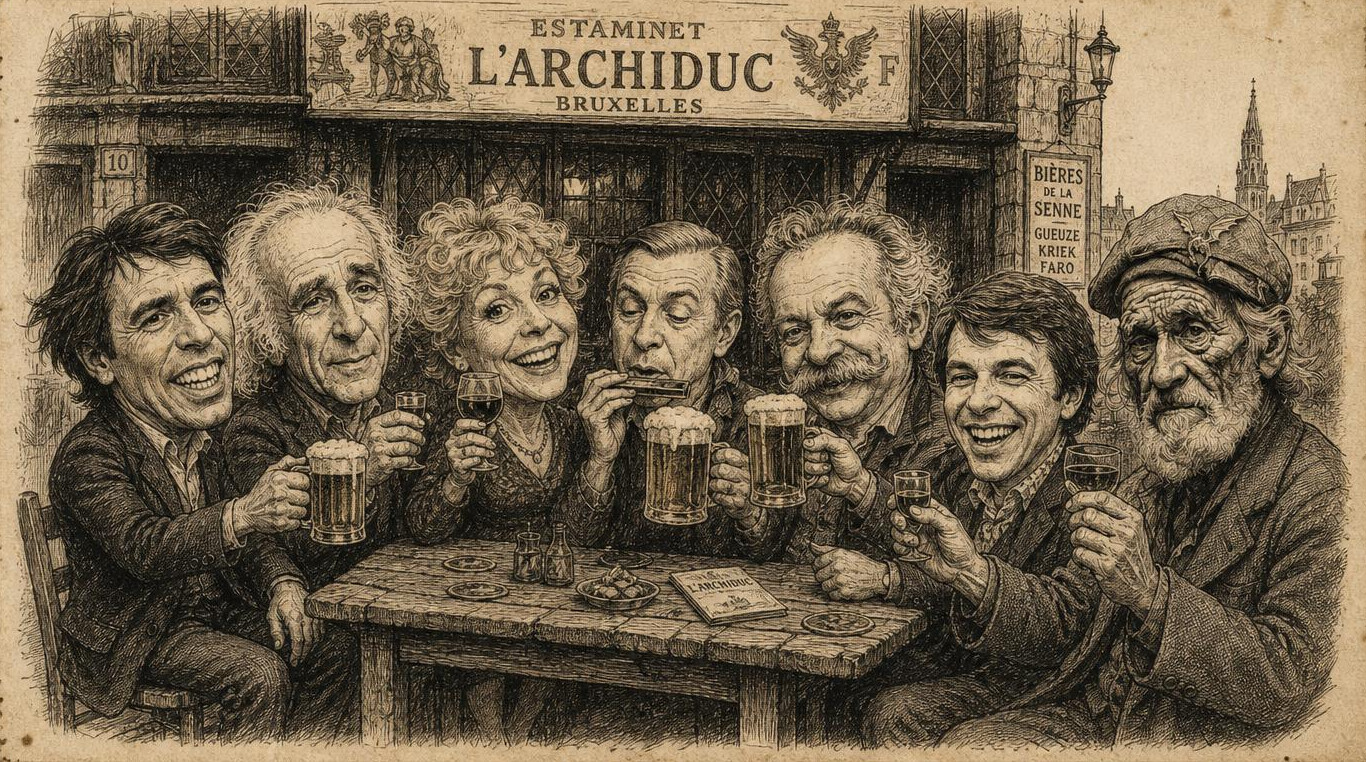 Jacques Brel, Toots Thielemans, Annie Cordy, Adamo, Georges Brassens, Leo Ferre.jpg